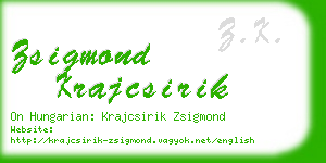 zsigmond krajcsirik business card